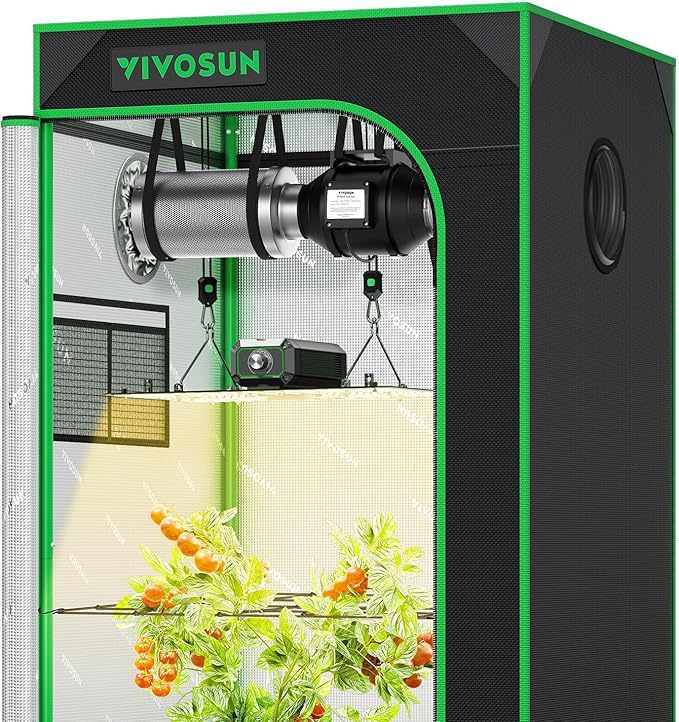 VIVOSUN Grow Tent Kit, 2 × 2ft 1-Plant System, WiFi-Controlled Grow System with Full Spectrum LED Grow Light, Automatic Ventilation, GrowHub Outlet A22 with Temperature and Humidity Sensor - Image 2