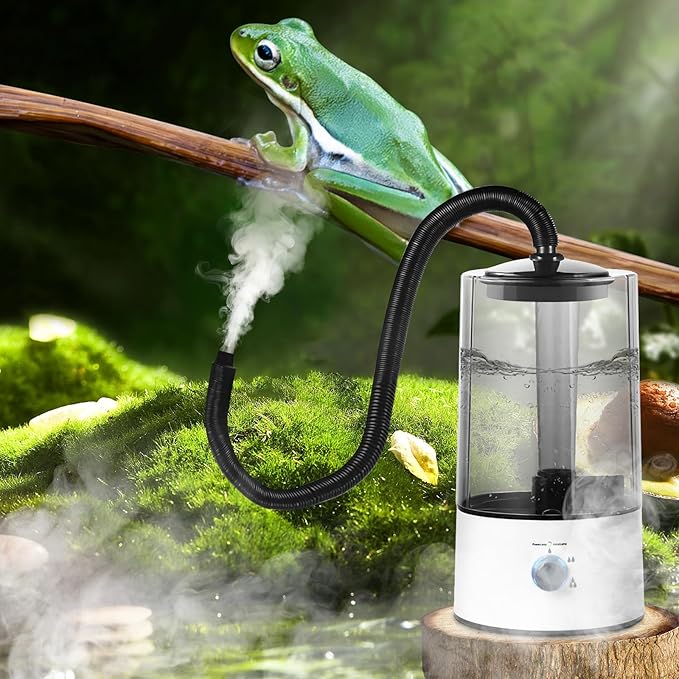 Reptile Humidifier, 4L Fogger Fog Machine for Reptile Terrarium Tank, 110V Cool Mist MisterAdjustable Fog for Reptiles and Amphibians Such as Geckos Snakes Turtles Tortoises Lizards or Frogs Toads - Image 5