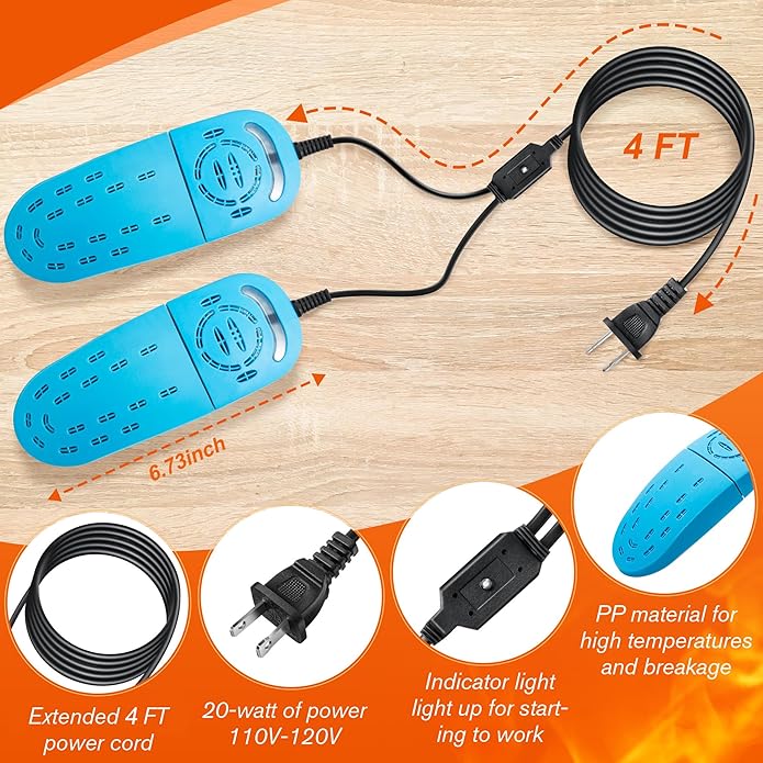 Shoe Dryers Portable, Boot Dryer, Telescopic Electric Shoe Warmer Machine for Sneaker Socks Gloves - Image 3