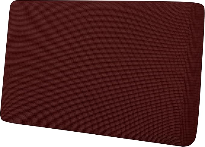 Easy-Going Stretch Loveseat Cushion Cover Sofa Cushion Furniture Protector Sofa Seat Sofa Slipcover Sofa Cover Soft Flexibility with Elastic Bottom(Loveseat Cushion, Wine) by Easy-Going