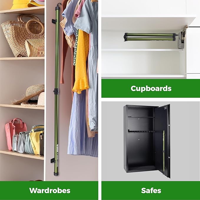 2 Pack Gun Safe Dehumidifier Rod | Dehumidifier Rod For Enclosed Spaces, Gun Safe & Vault, Cabinets | Protect Valuables & Stop Humidity, & Moisture | Foldable, 4 Mounting Brackets | 32''/81cm - Image 6