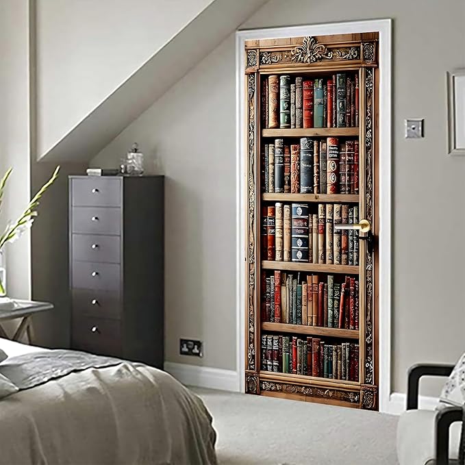 3D Door Stickers, Peel and Stick Vinyl Wallpaper, Self-Adhesive Mural for Home Decor 30.3" W x 78.7" H - Image 6
