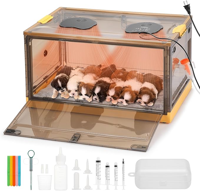TURBRO 157 L Pet Incubator for Puppies and Kittens, Temperature and Humidity Control with Thermostat, Ventilation System, 3 Fan Speeds, All Accessories Included - Image 2