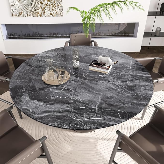 CRE8TIVE 12"x80" Glossy Dark Grey Silver Marble Contact Paper for Countertops Waterproof Marble Peel and Stick Wallpaper Removable Self Adhesive Countertop Contact Paper for Kitchen Bathroom Cabinets - Image 7