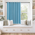 NICETOWN Blackout Curtains 63 inches Long for Living Room Bedroom, Grommet Thermal Insulated Room Divider Drape Window Treatment for Sliding Patio Door, W100 x L63, 1 Panel, Teal Blue by NICETOWN