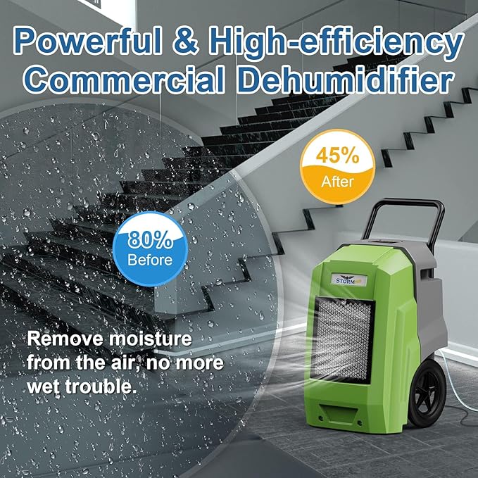 ALORAIR 180 Pints Commercial Dehumidifier with Pump Drain Hose, Smart Wi-Fi Dehumidifier for Large Basement, Industrial or Commercial Space, Smart Wi-Fi, 5 Years Limited Warranty - Image 5