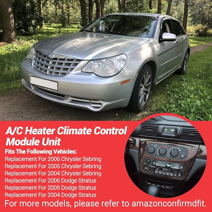 599-149 HVAC Climate Control Module Compatible with 2001-2006 Chrysler Sebring and 2001-2006 Dodge Stratus AC Heater Control Panel Switch, 599149 Air Conditioning Temperature Control Head Unit - Image 4