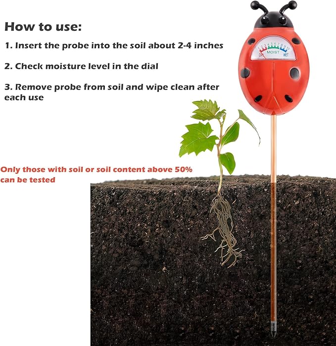 Tennedriv Green Soil Moisture Meter for House Plants, Plant Water Meter,Plant Moisture Meter for House Plants and Outdoor Plants, No Batteries Required - Image 5