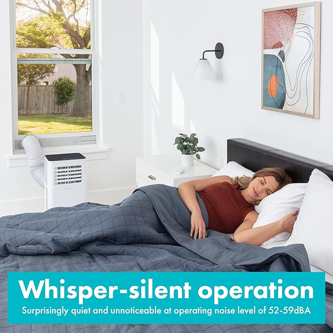 SereneLife Small Air Conditioner Portable 8,000 BTU with Built-in Dehumidifier - Portable AC unit for rooms up to 350 sq ft - WiFi app + Remote Control, Window Mount Exhaust Kit - Image 5
