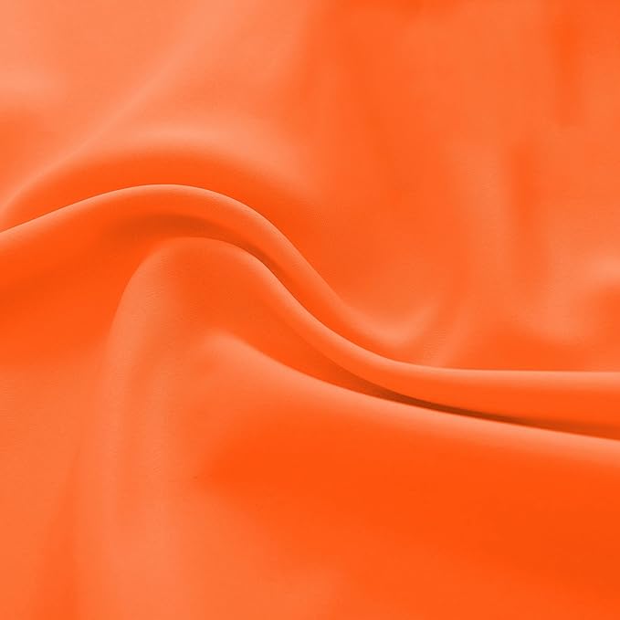 2Panels Vibrant Orange Blackout Thermal Insulated Curtains for Bedroom,Hallowmas Pumpkin Orange Curtains 80 Inch Length for Closet Door Doorway Curtain Panels,52" Wide x 80" Long - Image 6