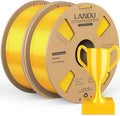 LANDU Silk PLA Filament 1.75mm Gold 2KG, 3D Printer Filament Dimensional Accuracy +/- 0.02mm, Cardboard Spool, Neatly Wound 3D Printing Filament Fits for Most FFF 3D Printers, Gold by LANDU