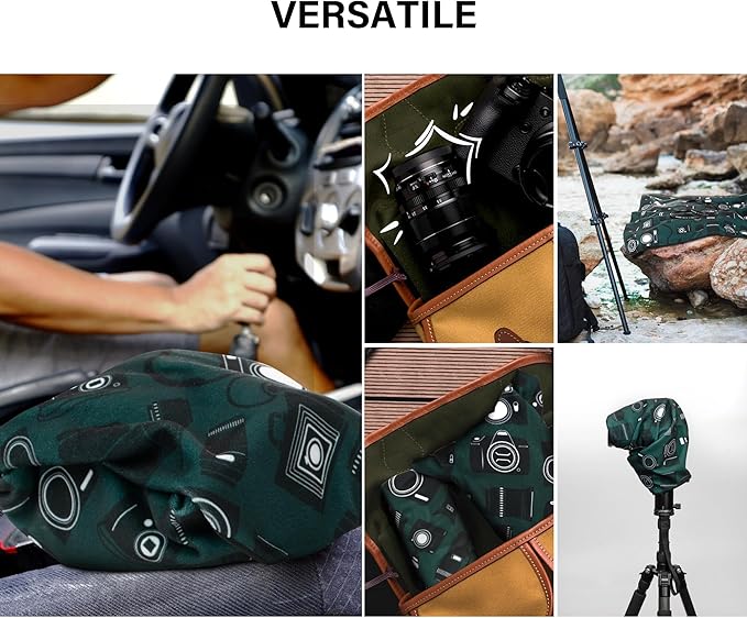 Camera Wrap, Anti-Scratch Lens Protective Wrap pouche, Magic Self-Adhesive Cloth, Universal Storage Cloth for DSLR, Smartphones, Laptops, electronics,Cosmetic,whatever you need to protect - Image 7