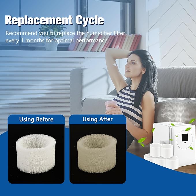 Top Fill Humidifier Replacement Filters for LEVOIT Classic160, Dual150, Dual200S, Classic300(S), LV600S, OasisMist 450S, Superior6000S Series Humidifiers to Improve Humidification, 20-Pack by Funmit - Image 7