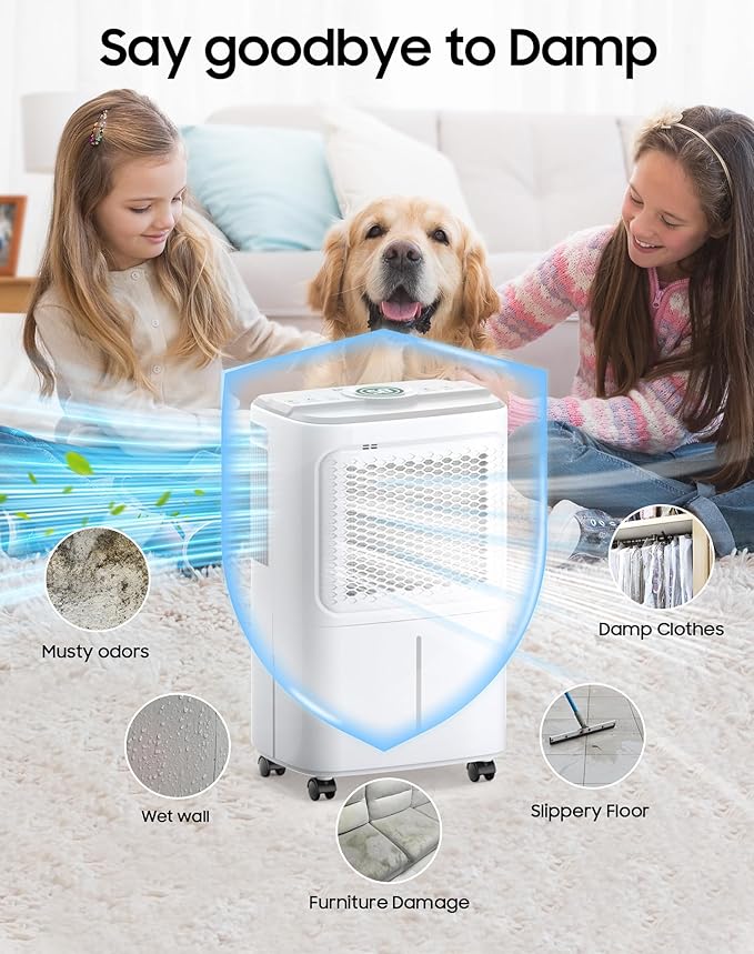 Dehumidifier for Home Basement 2000 Sq.Ft, Dehumidifiers for Home Large Room with Drain Hose for Bathroom Bedroom 2L Water Tank (30 pint) - Image 6