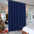 RYB HOME Extra Wide Blackout Curtain Blind Wall Panel, Energy Efficiency Privacy Screen Partitions for Cabinet/Workspace/Basement/Shelves, Wide 100 inch x Long 84 inch, Navy Blue, 1 Panel by RYBHOME