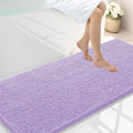 Smiry Luxury Chenille Bathroom Rugs 59x24, Extra Soft and Absorbent Shaggy Bath Mat, Machine Washable, Non-Slip Plush Carpet Runner for Tub, Shower, and Floor, Home Decor Accessories, Purple by Smiry