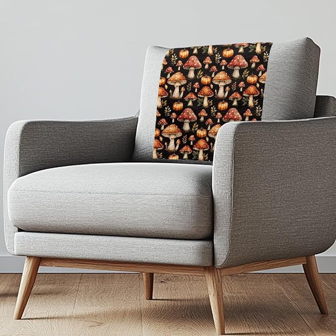 Mushroom Headrest Cover for Recliner Washable Fabric Sofa Protector for Head Rest Theater Seat Loveseat Decor Easy to Install & Soft by Unknown