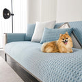 OTOB Cooling Dog Couch Cover Ice Silk Fiber, Washable & Non Slip Sofa Slipcovers Pet Mat, Soft Dog Bed Couch Cover Cooling Mat, Durable Pet Friendly Furniture Protector Covers(Blue, 36"*36") by OTOB
