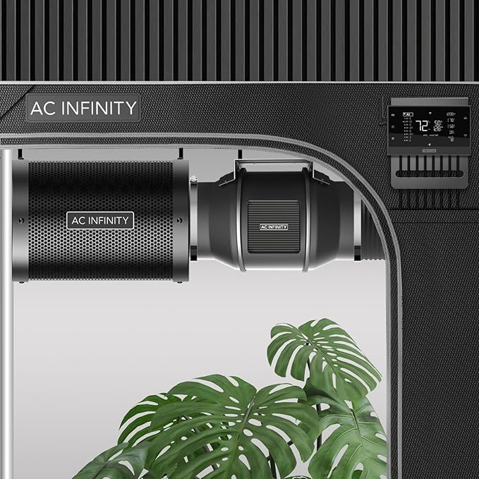 AC Infinity Air Filtration PRO Kit 4”, AI Controller with WiFi App Control & Auto Level Adjusting, Inline Fan, Carbon Filter, Ducting, Ventilation System for Grow Tents, Hydroponics, Indoor Gardening - Image 8