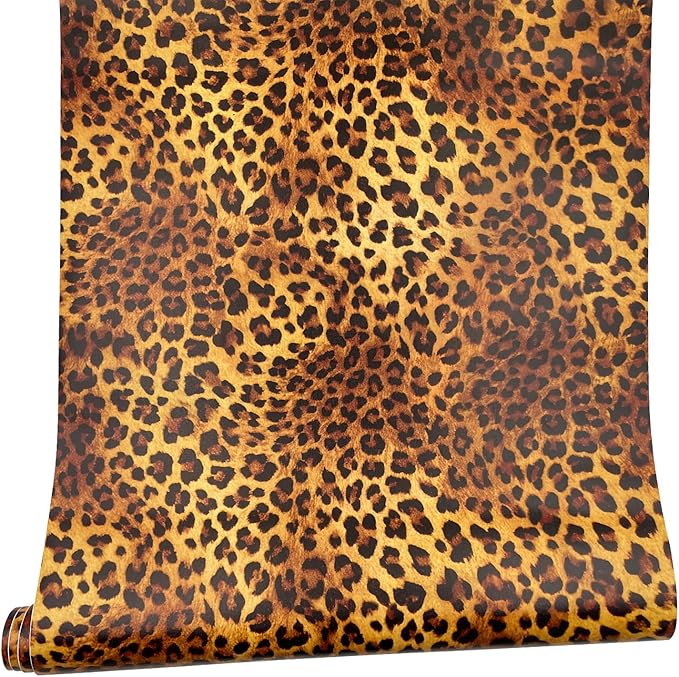 Sexy Leopard Print Self-Adhesive Shelf Drawer Liner Moisture Proof PVC Mat 45x300cm - Image 2