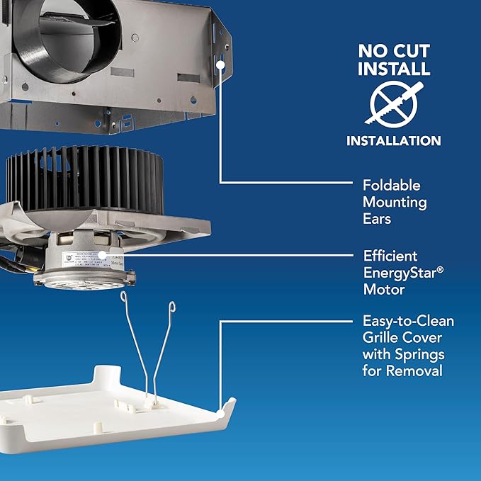 Broan-Nutone® 688E Bathroom Exhaust Fan, 50 CFM Energy Star Exhaust Fan, 2.0 Sones - Image 3