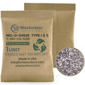 33G 120 Pack Kraft Clay Desiccants Packs for Storage, 1U Bentonite Clay Desiccant Bags for Gun Safe, Military Grade Moisture Absorbers, Food Safe Silica Gel Packets Alternative by Wisesorb