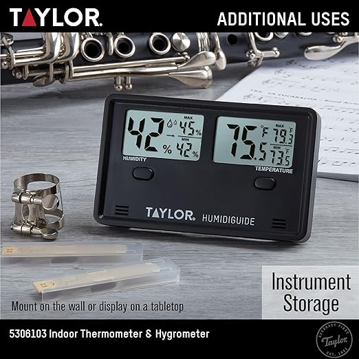 Taylor Wireless Digital Indoor Outdoor Thermometer and Hygrometer, Dual Display for Temperature and Humidity, Easy-to-Read for Home, Office, Greenhouse, Nursery, and Indoor Areas, Min/Max Black - Image 5