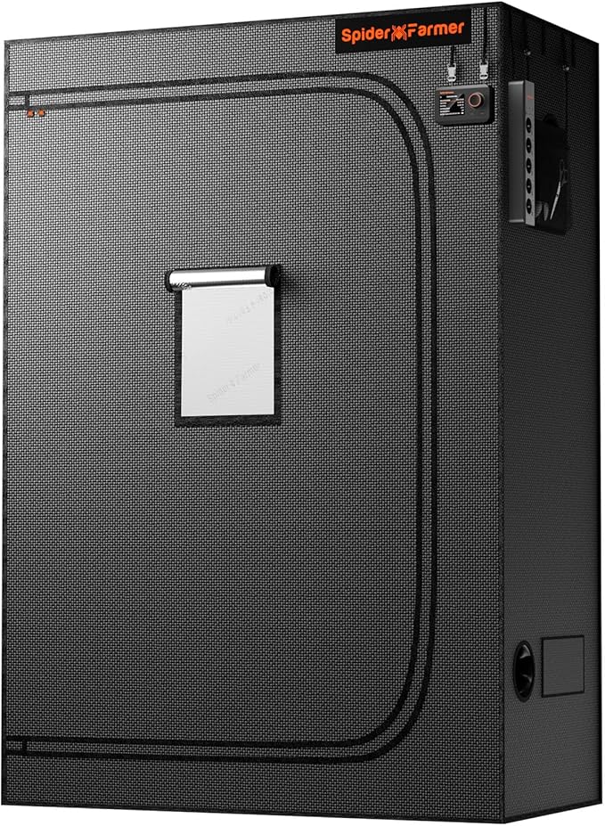 Spider Farmer 4.6x2.3 Grow Tent 2025 New, 55"x28"x80", with Hook for Controller and Power Strip, Enlarged View Window, 1680D Thicken Mylar Canvas for Indoor Hydroponic Growing SF2000, SE4500, G4500 by SpiderFarmer