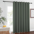NICETOWN Blackout Sliding Door Curtains 84 inch Length - Grommet Thermal Curtain Room Darkening Sound Reducing Drape for Bedroom/Living Room (Dark Mallard, 1 Panel, W100 x L84) by NICETOWN
