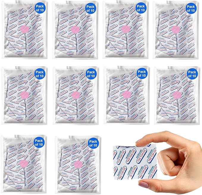 400cc (10 Pack of 10 Packets, Total 100 Packets) Oxygen Absorbers for Food Storage, Food Grade Oxygen Absorbers Packets with Oxygen Indicator for Long Term Storage and Preservation (400CC(100-Pack)) by BRENSTEN