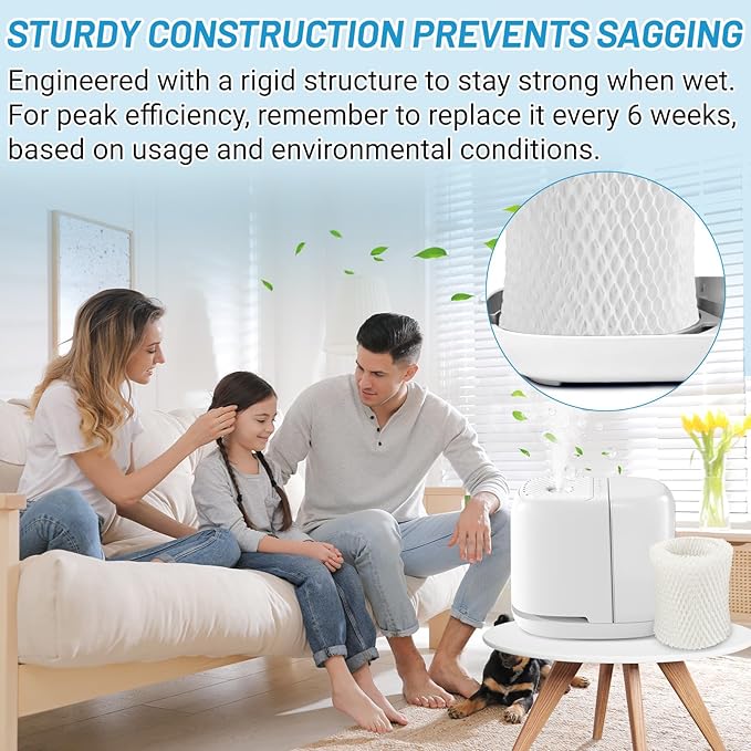 Lemige Premium Humidifier Filter Replacement 2.0 for Canopy Bedside Humidifier and Nursery Humidifiers, Made with Wood Pulp and Paper Wick Filter, Humidifier Wicking Filter Replace Every 6 Weeks - Image 4