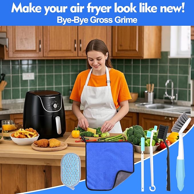 XANGNIER Air Fryer Cleaner Brush Kits,6 Pcs Air Fryer Cleaning brush Tools Accessories - Image 7