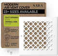 SABA Home Decor Air Vent Cover Grille - Acrylic Plexiglass 8" x 8" Duct Opening, 10" x 10" Overall White Finish Decorative Covers for Walls & Ceilings NOT for Floor USE, Venetian by SABAHomeDecor