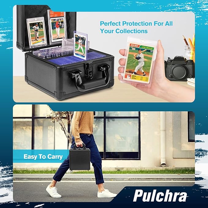 Pulchra Graded Card Storage Box, Top Loaders Case, Sports Trading Box, Slab PSA MTG CSG SGC Magnetic Holder, Waterproof Carrying Case, Collector Storage Boxes - Image 7