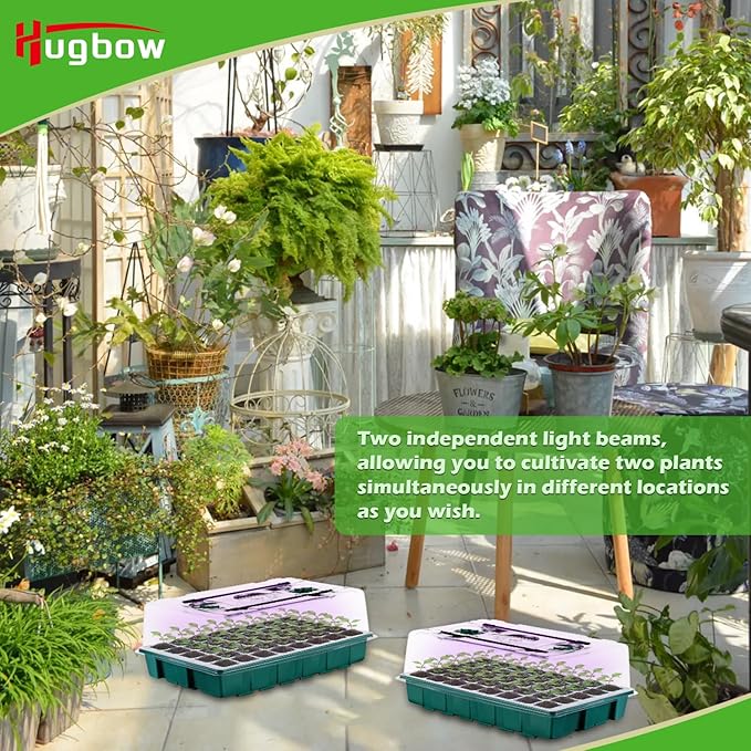 Seed Starter 4 Pack 160-Cell Tray with Grow Lights and Heat Mat,Seed Growing Tray, Germination & Plant Propagation Station for Indoor Plants - Image 6