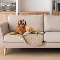 gogobunny 3X Stronger Waterproof Pet Blanket, Scratch Proof Furniture Protector for Dogs Cats, Reversible Cover 30x30 Inch, Dark Beige by gogobunny
