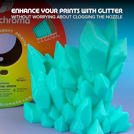 Polymaker Panchroma Celestial PLA Filament, Celestial Green 1.75mm 3D Printing Filament, Shiny Glittering 3D Printer PLA Filament, Fit Most FDM 3D Printers, 1kg Spool (2.2lbs) - Image 3