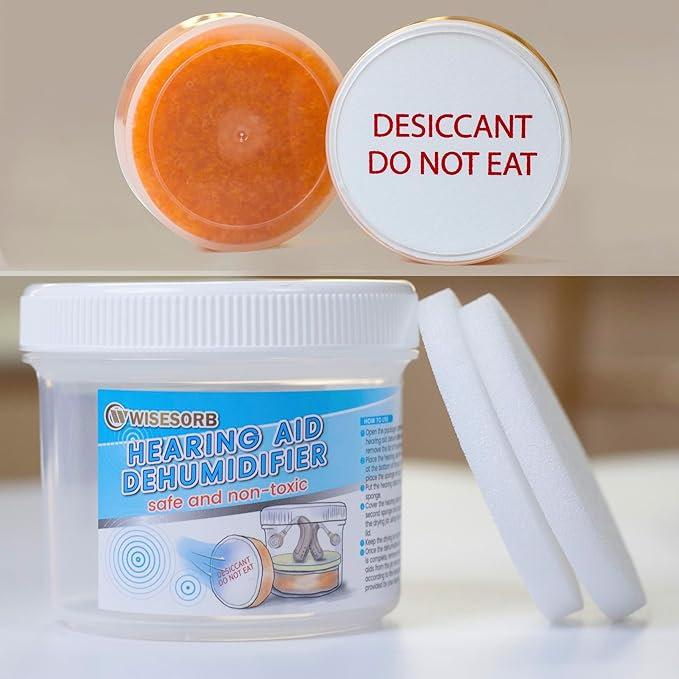 Hearing Aid Dryer, Hearing Aid Dehumidifier, Hearing Drying Jar and Dehumidifier Set (1 Container and 1pcs × 30g Capsules) - Image 7