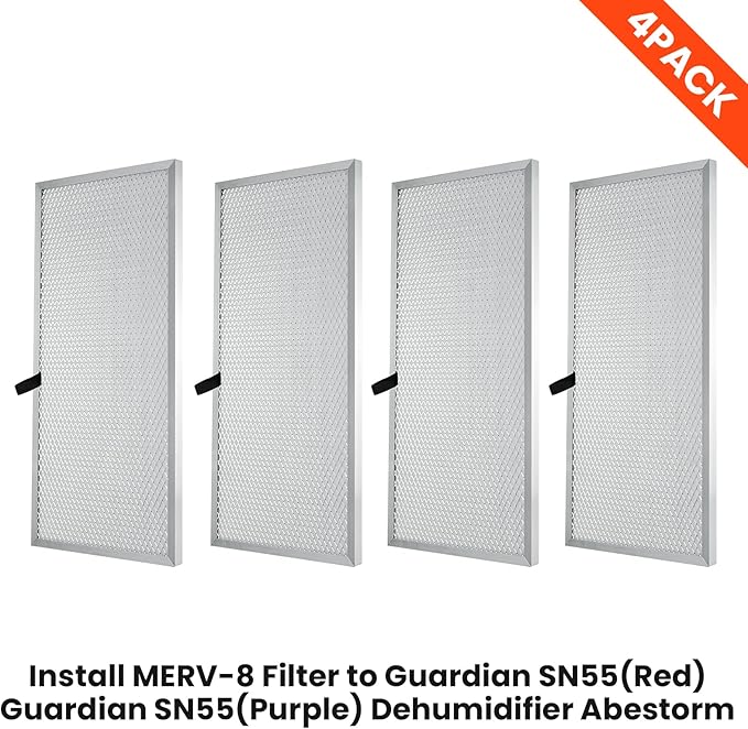 Abestorm 4-Pack MERV-8 Filter Replacement Set for Crawlspace Dehumidifiers Guardian SN55/SNS65 - Image 3