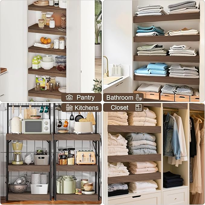 24x12 in Wire Shelf Covers for Pantry, 5 PCS PVC Wire Rack Covers for Shelves, Preventing Leakage of Items & Removable, Closet, Kitchen - Image 4