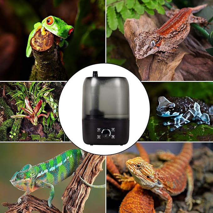 REPTI ZOO 4L Reptile Fogger Mister Tank, Terrariums Digital Tank Timing Humidifier Smart Touch Screen Adjustable Fogger for Reptiles Amphibians Herps - Image 5