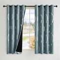 NICETOWN 100% Blackout Curtains for Living Room, Stormy Sea, 52 inch by 63 inch, Easy Care Solid Thermal Insulated Grommet Panels and Drapes for Bedroom Decoration, 2 Panels by NICETOWN