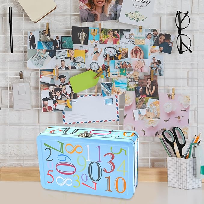 DAHO Metal Storage Box with Hinge for Office, School, Home, Makeup, Arts & Crafts and Accessories (Numbers) - Image 6