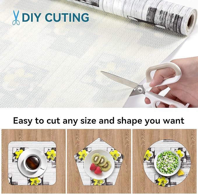 12" W x 120" L Shelf Liner Non Adhesive Purple Kitchen Drawer Liner, Waterproof Shelf Liner Durable Anti-Slip for Kitchen Cabinets - Image 6