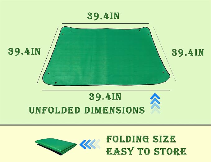 BIUWING Plant Repotting Mat,Waterproof Transplanting Mat,Foldable Indoor Succulent Potting Mat for Garden, Portable Gardening Mat for Indoor Plant Transplanting and Mess Control (39.4"*39.4" Green) - Image 4