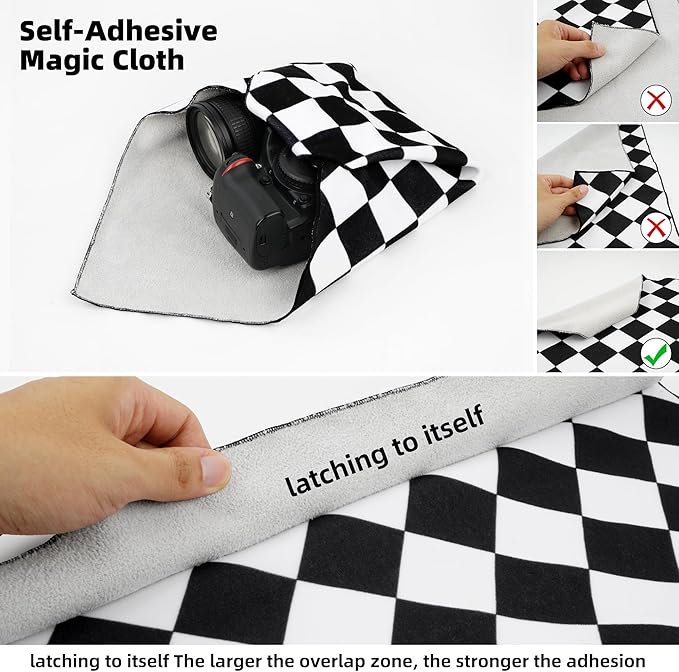 Camera Wrap, Anti-Scratch Lens Protective Wrap pouche, Magic Self-Adhesive Cloth, Universal Storage Cloth for DSLR, Smartphones, Laptops, electronics,Cosmetic,whatever you need to protect - Image 3