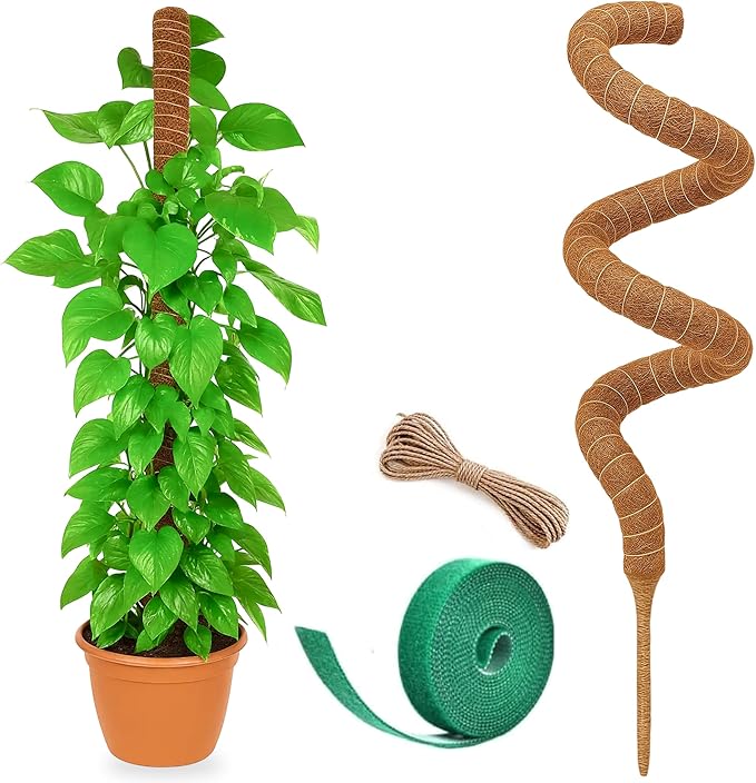 Moss Pole Monstera Plant Support – 48” Bendable Moss Pole Monstera Plant Support, Plant Stakes for Indoor Plants, Tall Plant Sticks Support for Climbing Plants by Craft911byLIME