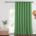 NICETOWN Patio Door Curtain Sound Blocking, Bedroom Privacy Room Divider Curtain, Thermal Insulated Blackout Closet Sliding Door Shade (1 Panel, 100" Wide x 120" Long, Froest Green) by NICETOWN