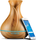 Smart WiFi Wireless Essential Oil Aromatherapy Diffuser - Works with Alexa & Google Home – Phone App & Voice Control - 400ml Ultrasonic Diffuser & Humidifier - LED & Timer Settings by PureDailyCare