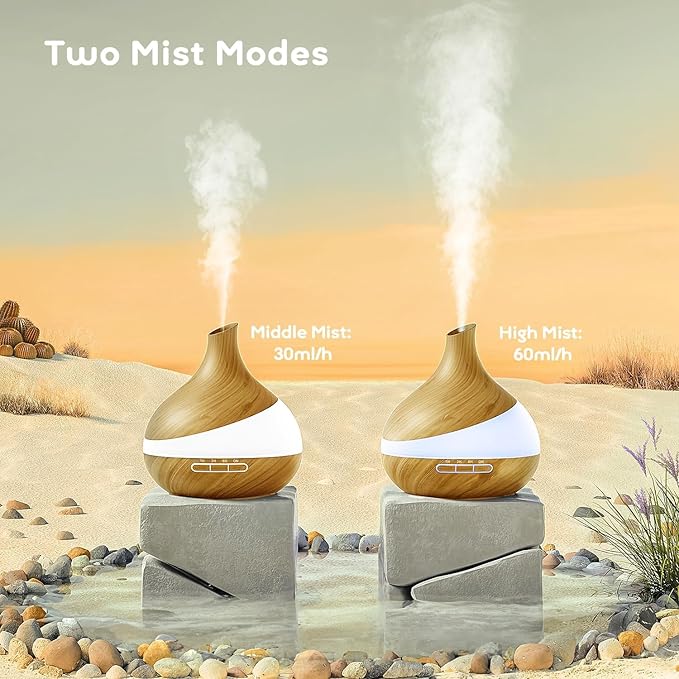 500ML Essential Oil Diffuser: Aroma Diffuser with Remote Control for Hotel Spa Yoga Room - Humidifiers for Bedroom with 14 Colors LED Night Light for Kids/Women Home Relaxation - Image 4